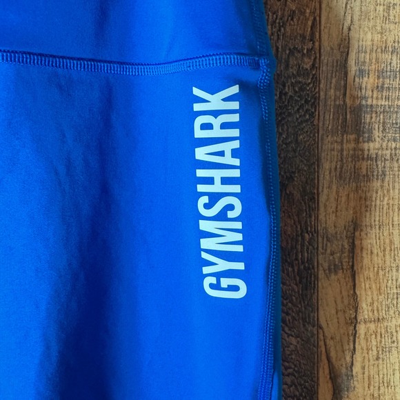 Small Gymshark Women's Blue Capri Leggings Athletic Workout Gym Fitness - Picture 2 of 3